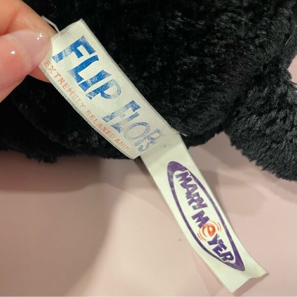 Mary Meyer Flip Flop Black Puppy Dog Plush Very Relaxed Animals 1999 Excellent… - Picture 6 of 12
